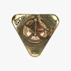 Triangle Sundial Brass Compass