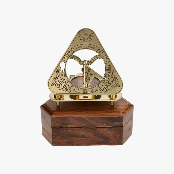Triangle Sundial Brass Compass