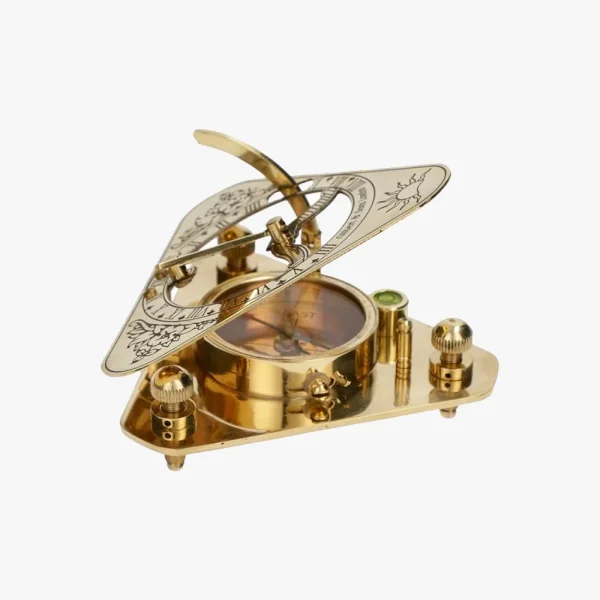 Triangle Sundial Brass Compass