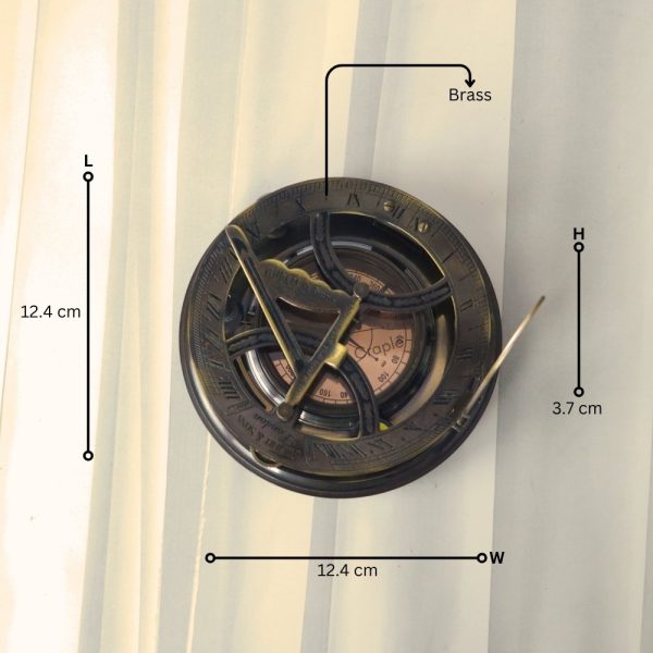 Gilbert & Sons Antique Brass Sundial Compass - Image 6