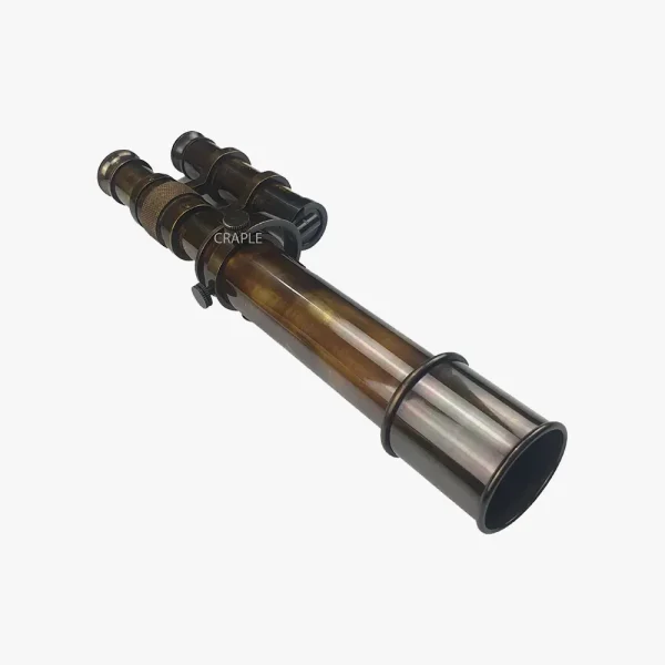 Double Barrel Brass Telescope with Foldable Stand | Antique Finish, 360 Rotate, Detachable Scopes | Nautical Desk Decor & Collectible Gift - Image 2