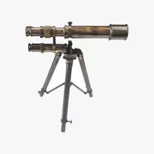 Antique telescope with stand