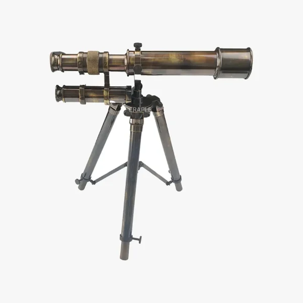 Antique telescope with stand