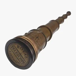 16.6" Dollond London 1920 Telescope Antique Brass | 5 Pipe, Achromatic Lens | Nautical Decor & Gift with Leather Case - Image 6