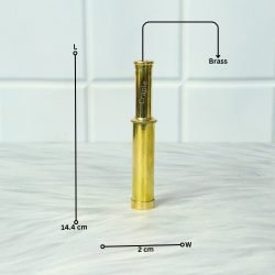 5.5" Pocket-Sized Pencil Telescope | Shiny Brass, Achromatic Lens | Novelty Spyglass Gift & Desk Accessory - Image 5