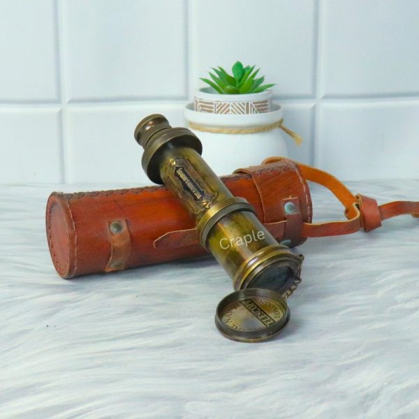 16.5" Dollond London Telescope | Antique Brass, 4-Pipe Extendable | Nautical Collectible & Decor Gift - Image 5