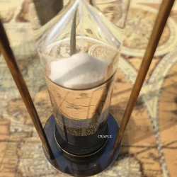 antique liquid hourglass bottom