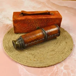 Antique brass telescope
