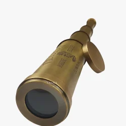 12" Victorian Marine 1915 Telescope | Antique Brass, Extendable 4-Pipe | Nautical Decor & Collectible Gift - Image 3