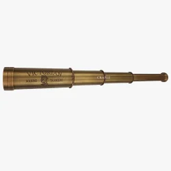 12" Victorian Marine 1915 Telescope | Antique Brass, Extendable 4-Pipe | Nautical Decor & Collectible Gift - Image 4