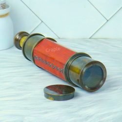 25.2" W. Ottway 1915 Telescope Antique Brass | Red Barrel, Extendable 4-Pipe | Nautical Decor & Historical Gift - Image 2