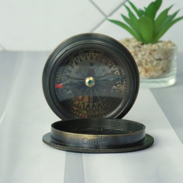 Titanic Black Antique Brass Compass | Handcrafted Precision, Anchor Detail | Collector's Maritime Keepsake & Gift - Image 4