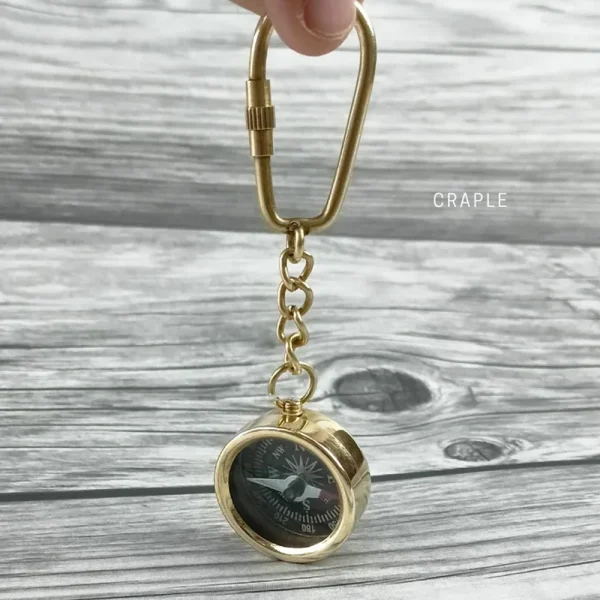 Working Compass Keychain | Pocket Navigation Tool | Nautical Gift & Accessory - Image 5