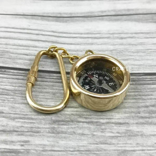 Working Compass Keychain | Pocket Navigation Tool | Nautical Gift & Accessory - Image 1