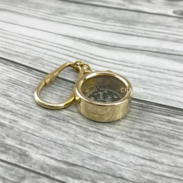 Working Compass Keychain | Pocket Navigation Tool | Nautical Gift & Accessory - Image 4