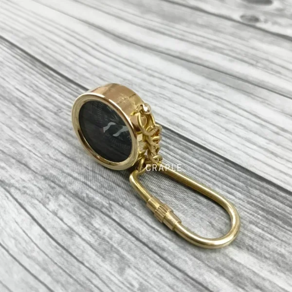 Working Compass Keychain | Pocket Navigation Tool | Nautical Gift & Accessory - Image 3