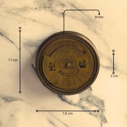 Antique Brass Compass with 40-Year Calendar | Wooden Box, Handcrafted | Collector's & Executive Gift - Image 3