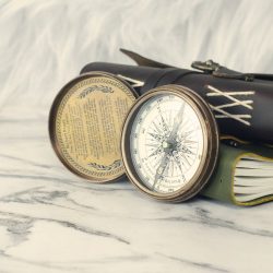 Antique Brass Compass with 40-Year Calendar | Wooden Box, Handcrafted | Collector's & Executive Gift - Image 4