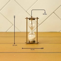 Triangular Plate 1-Minute Sand Timer | Antique Brass, White Sand, Vintage Style | Desk Focus Aid & Unique Gift - Image 6