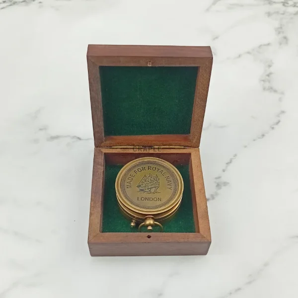 Antique Brass String 2 Inch Compass - Image 3