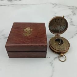 Antique Brass String 2 Inch Compass - Image 4