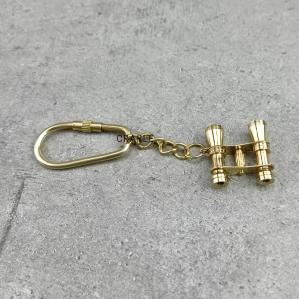 Brass Binocular Keychain | Detailed Replica | Pocket Gift & Accessory - Image 3