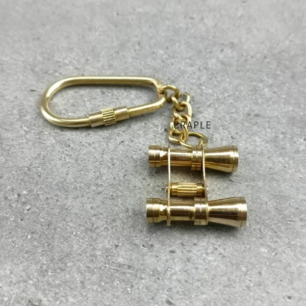 Brass Binocular Keychain | Detailed Replica | Pocket Gift & Accessory - Image 1