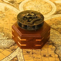 Black Antique Brass Sundial Compass | Adjustable Legs, Water Level, Needle Stop | Handcrafted Navigational Instrument & Desk Decor - Image 6