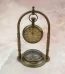 Victoria London Brass Clock with Built-in Compass
