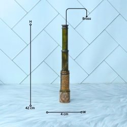 16.3" Embossed Leather Dollond London Telescope | Black Antique Brass, 4-Pipe Extendable | Nautical Collectible & Decor Gift - Image 9