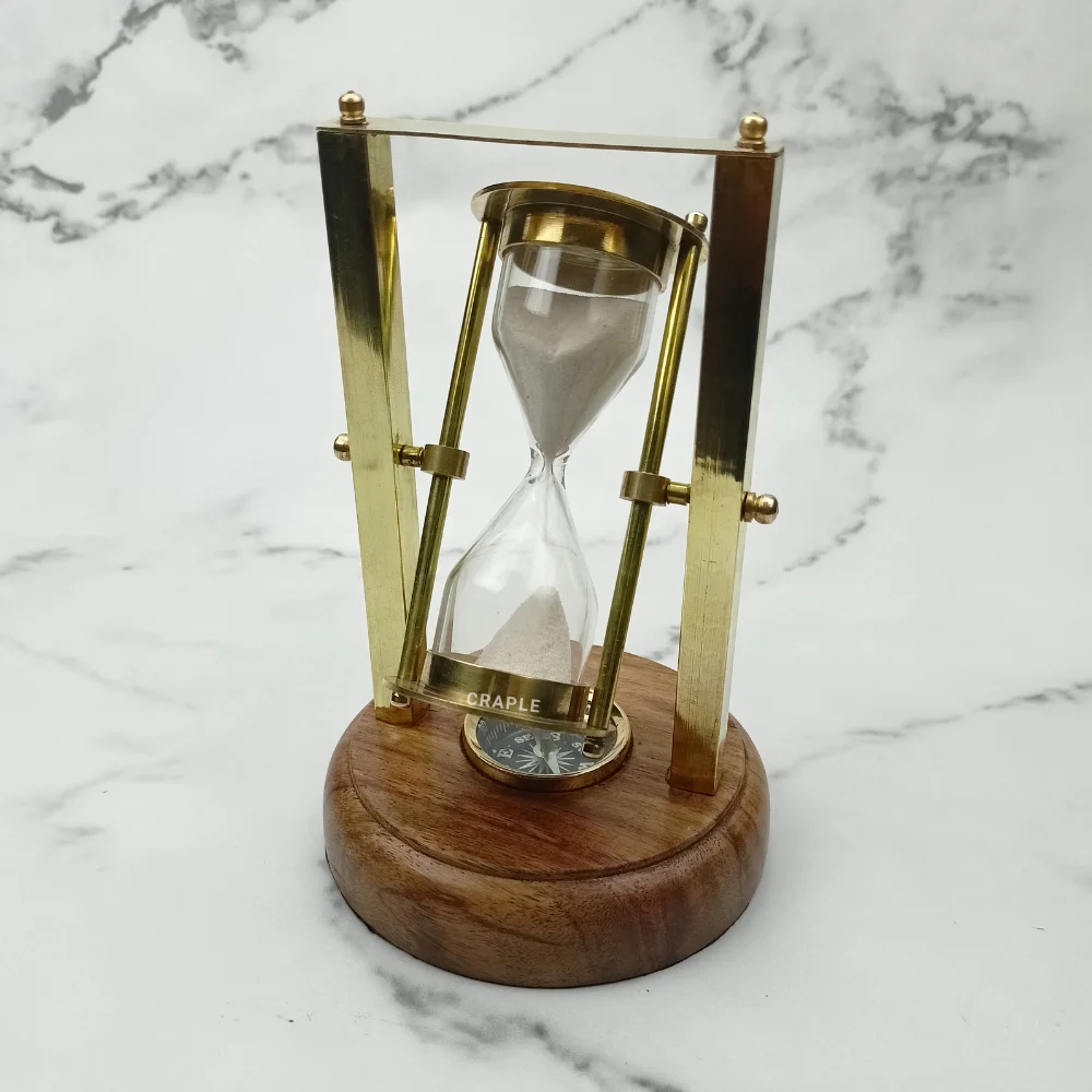 Vintage Brass Rotation Hourglass