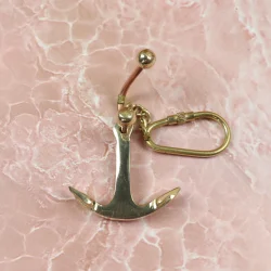 Brass Anchor Keychain
