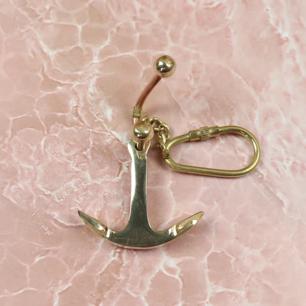 Brass Anchor Keychain