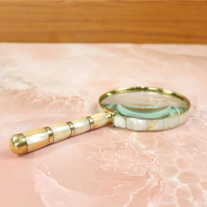 Nautical Style Handheld Brass Magnifying Glass