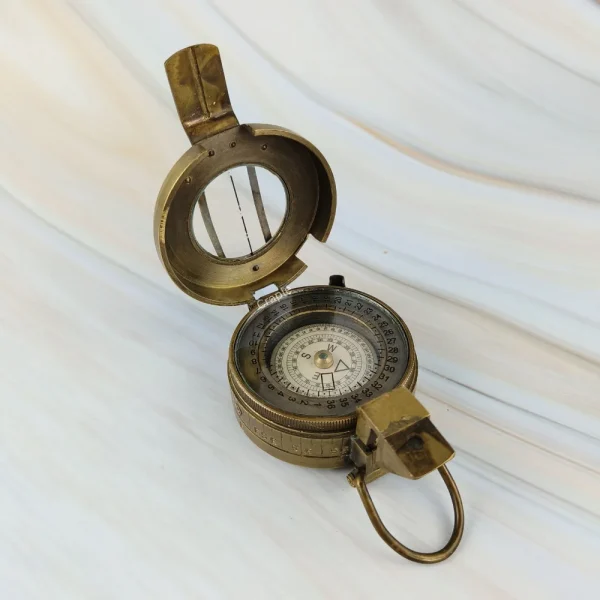 Vintage Brass British WW2 Prismatic Compass - Image 2