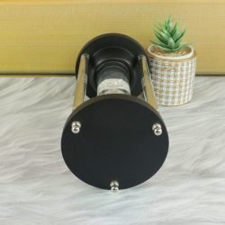 3-Min White Sand Floating Hourglass | Black Wood & Polished Steel | Modern Kinetic Desk Decor & Gift - Image 4