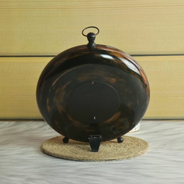 Antique Wood Tabletop & Hanging Clock | 49 Bond Street Design, Roman Numerals | Vintage Desk Decor & Gift - Image 4