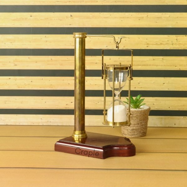 Stunning Hanging Brass Hourglass, Vintage Style, Rare Find, Nautical Sand clock - Image 2