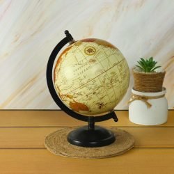 Brass Base Decorative World Globe | Detachable Sphere, Black Finish | Desk Decor & Educational Gift - Image 3
