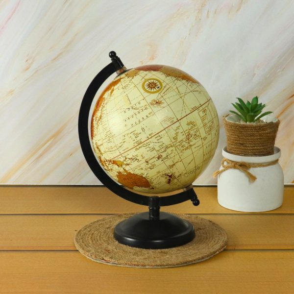 Brass Base Decorative World Globe | Detachable Sphere, Black Finish | Desk Decor & Educational Gift - Image 3