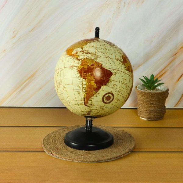 Brass Base Decorative World Globe | Detachable Sphere, Black Finish | Desk Decor & Educational Gift - Image 5