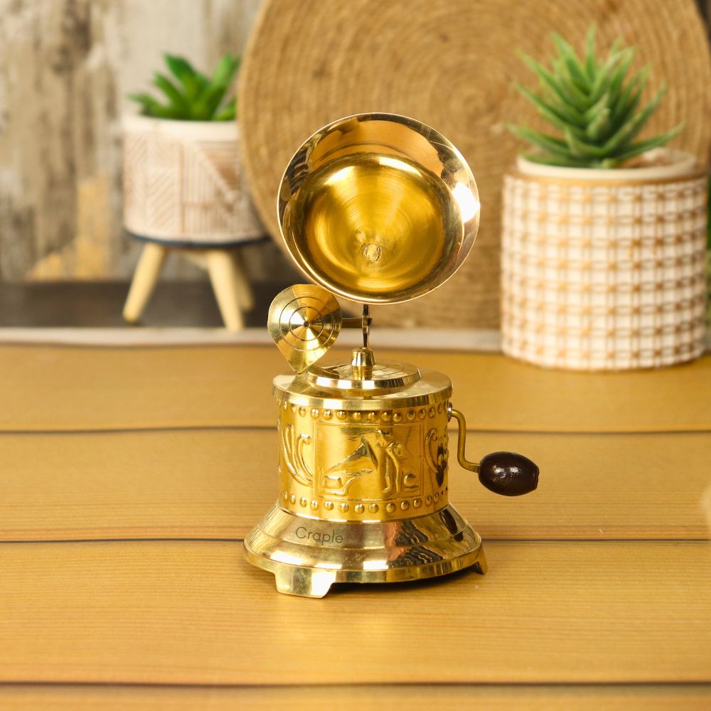 Brass Dummy Gramophone Decorative Gift Item