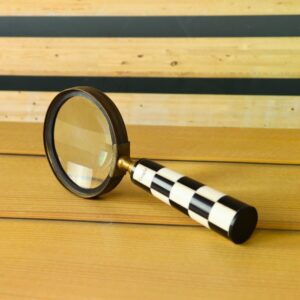antique brass magnifying glass