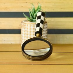 Chess Design Handle Brass Magnifier | Antique Brass, Clear Lens, Handheld | Reading Aid & Unique Desk Decor Gift - Image 4