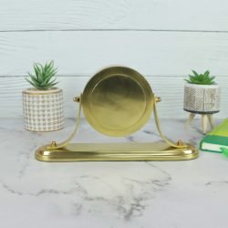 Sleek Golden Aluminium Desk Clock | Handcrafted, Tilting Design | Franklin & Murphy Style, Elegant Decor & Gift - Image 4