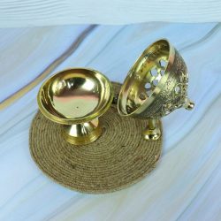 Brass Loban Dani | Ornate Cutout Lid, Engraved Detail | Incense Burner for Home Fragrance & Spiritual Decor - Image 3