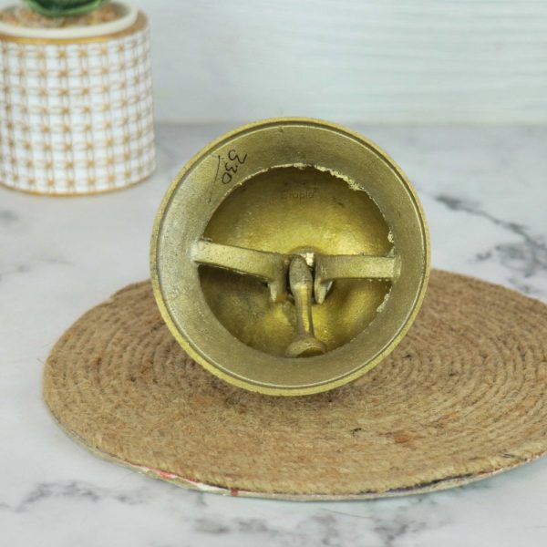 Ornate Brass Service Bell | Embossed Design, Push-Down Ring | Desk, Counter & Hotel Use - Image 5