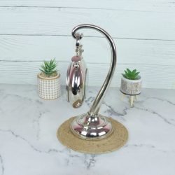 Hanging Stopwatch Style Nickel Aluminium Desk Clock | Handcrafted, Roman Numerals | Franklin & Murphy Inspired Decor - Image 4
