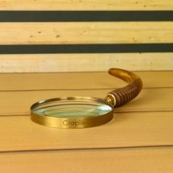 Brass Magnifier with Curved Handle and Ribbed Grip – Elegant Resin Design, Crystal-Clear Lens for Reading and Desk Decor - Image 3