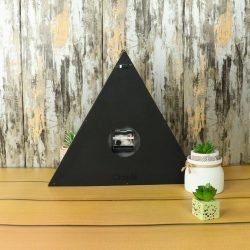 Triangle Antique Wooden Clock | Jones & Hendricks Oxford Style, Roman Numerals | Large Desk & Wall Decor Gift - Image 4